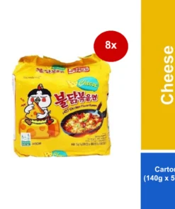 Samyang Hot Chicken Cheese Ramen 140g x 5s x 8 Carton Spicy Cheese Flavour Quick Cooking Halal